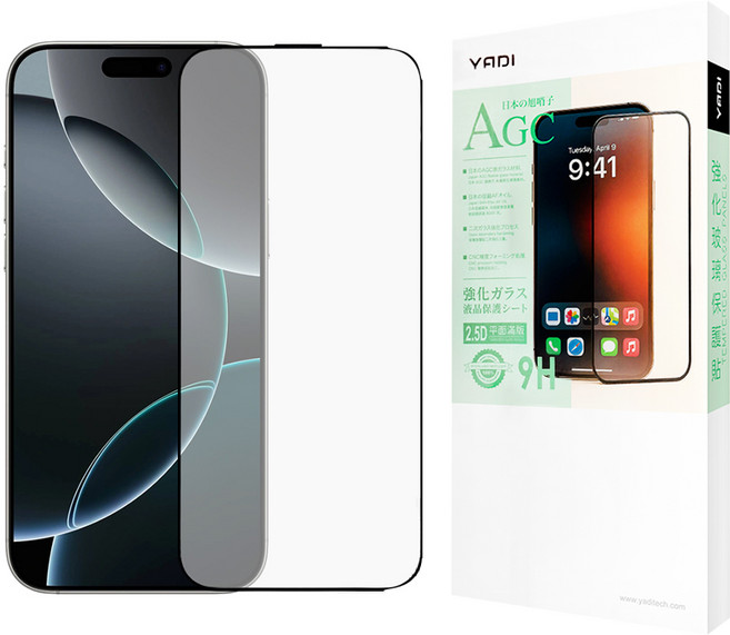 YADI 亞第 水之鏡 AGC全滿版手機玻璃保護貼, 1個
