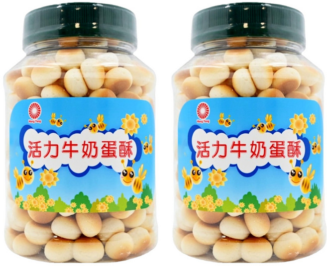 旺揚 活力蛋酥 牛奶, 160g, 2罐