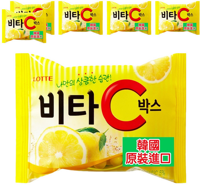 LOTTE 樂天 檸檬糖, 17.5g, 6包