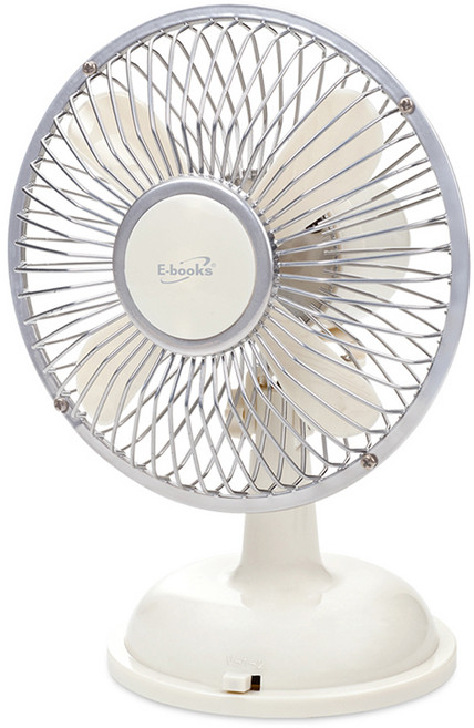E-books k36 經典時光兩用擺頭超靜音風扇 5吋, 米色