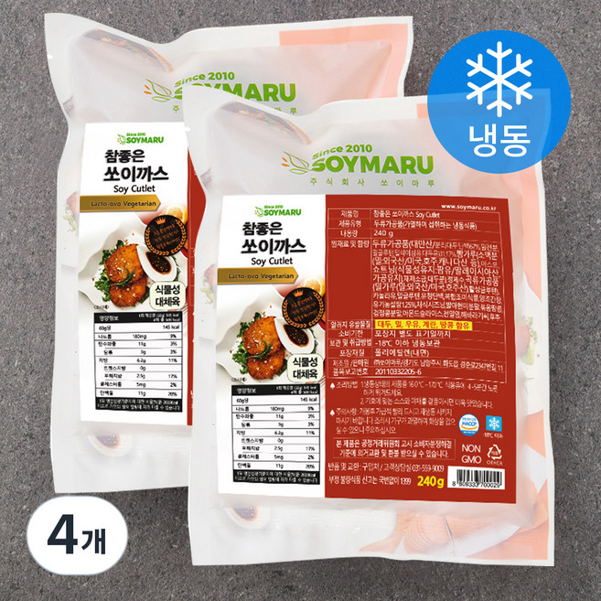 쏘이마루 참좋은 쏘이까스 (냉동), 240g, 4개