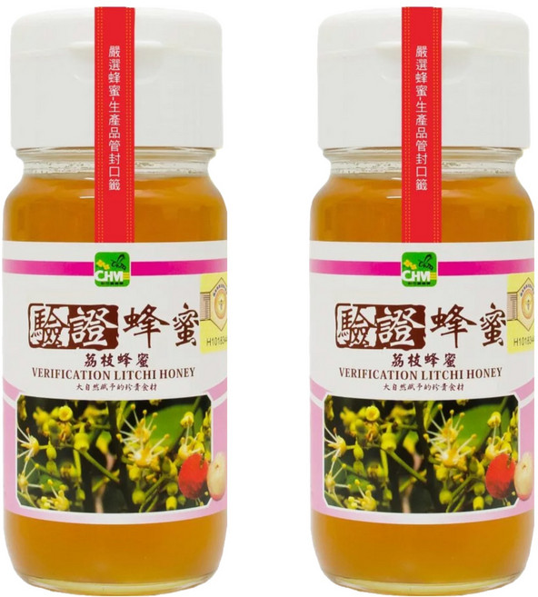 彩花蜜 台灣養蜂協會驗證 荔枝蜂蜜, 700g, 2瓶