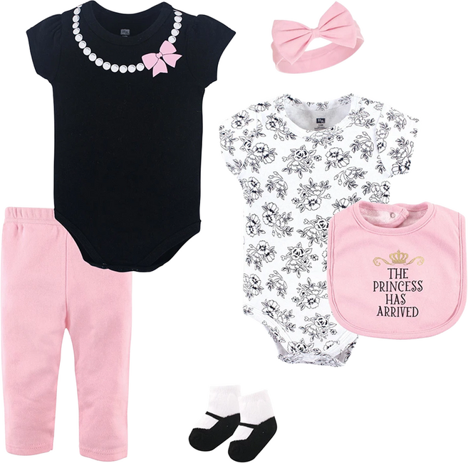 HUDSON BABY 嬰兒短袖包屁衣長褲套裝 6件組