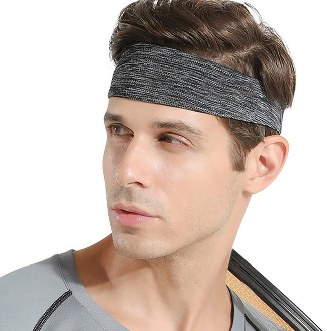 렉스치 프리미엄 스포츠 아이스 쿨 헤어밴드, 스모키그레이, 1개