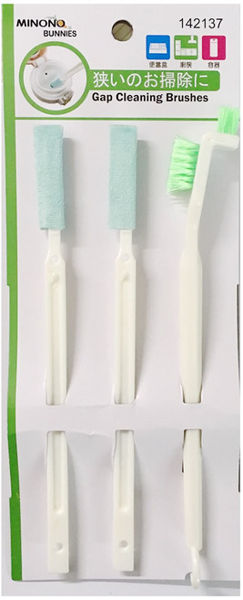 minono 米諾諾 BR-06保溫瓶專用清潔刷組, 綠色 + 白色, 12組