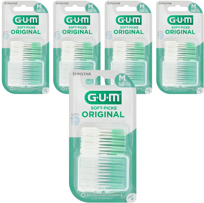 검 소프트픽 오리지날 치간칫솔 유니버셜 사이즈, 50개입, 5개