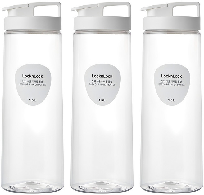락앤락 잡기쉬운 물병, 화이트, 1.5L, 3개