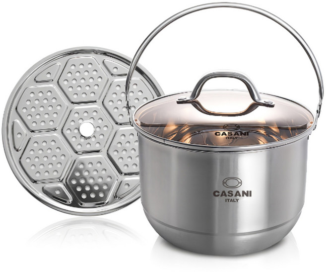 까사니 스텐 미니버켓 5L, 24cm, 혼합색상, 1개