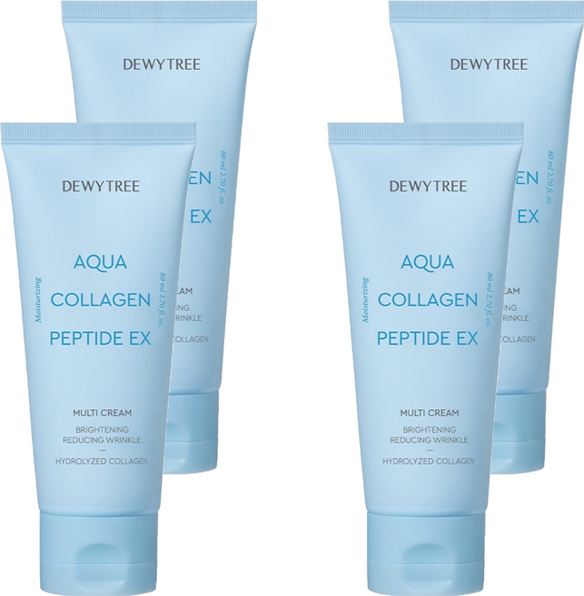 듀이트리 아쿠아 콜라겐 펩타이드 EX 멀티 크림, 80ml, 4개