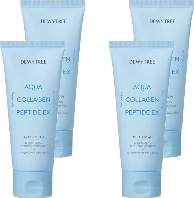 듀이트리 아쿠아 콜라겐 펩타이드 EX 멀티 크림, 80ml, 4개 - 쿠팡