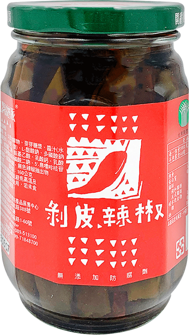 山海經脈 剝皮辣椒, 400g, 1罐