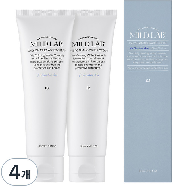 마일드랩 데일리 진정 수분크림, 80ml, 4개