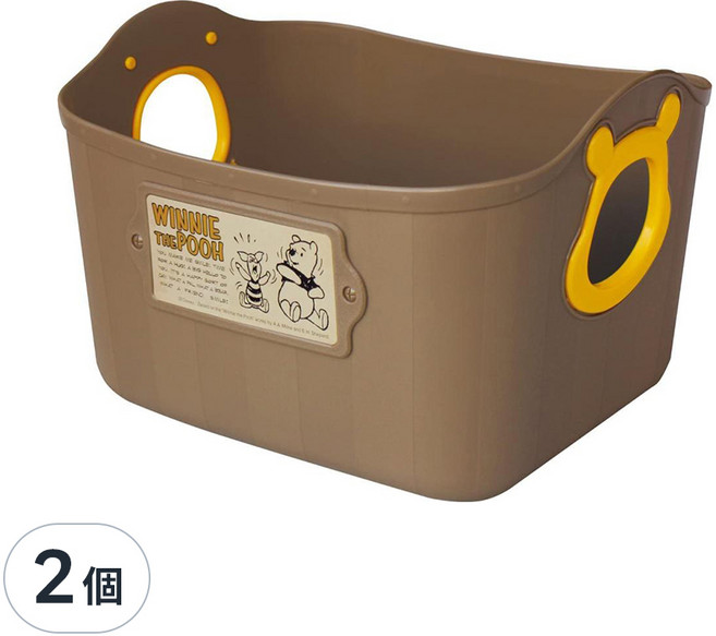 nishiki 錦化成 Disney POOH 日本製置物籃 SQ5 2.5L, 咖啡色, 2個