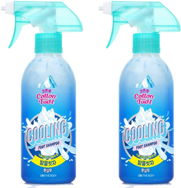 온더바디 코튼풋 발을 씻자 풋샴푸 쿨링, 1개입, 2개, 385ml