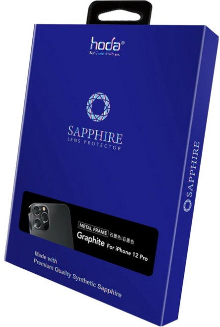 HODA 好貼 藍寶石鏡頭保護貼 0.23mm 石墨色 3個, 1盒