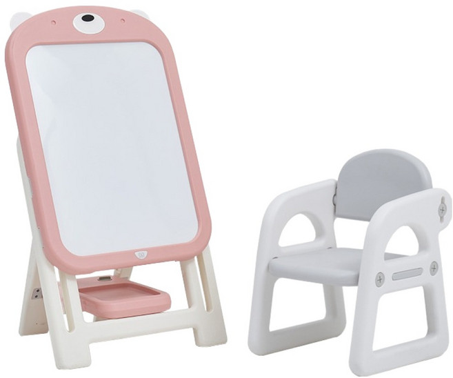 BeneBene 유아 자석 보드 + 의자 세트, 핑크, 1세트