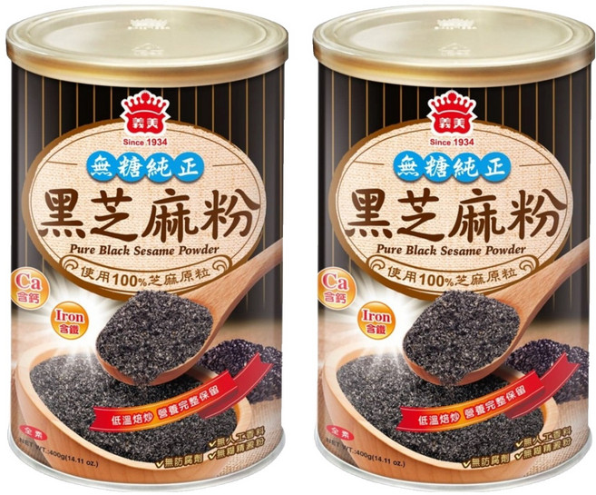義美 黑芝麻粉, 400g, 2罐
