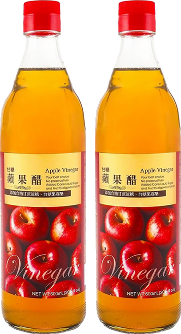 台糖 蘋果醋, 2個, 600ml
