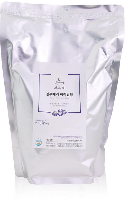 아빠랑 보드레 블루베리 파이필링 잼, 2kg, 1개