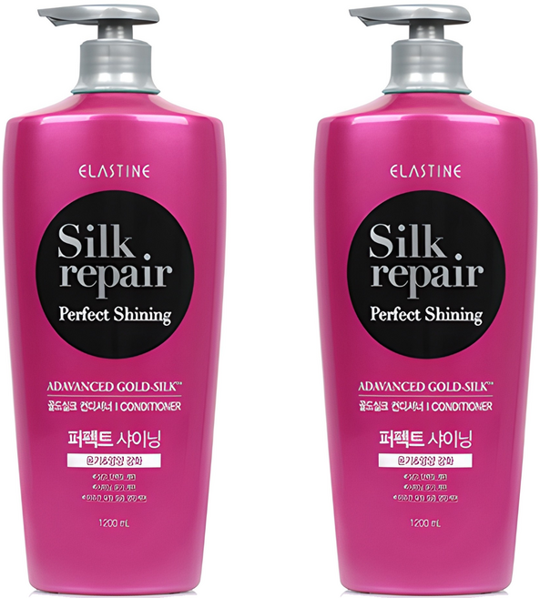 엘라스틴 퍼펙트 샤이닝 골드실크 컨디셔너 실크리페어, 1.2L, 2개