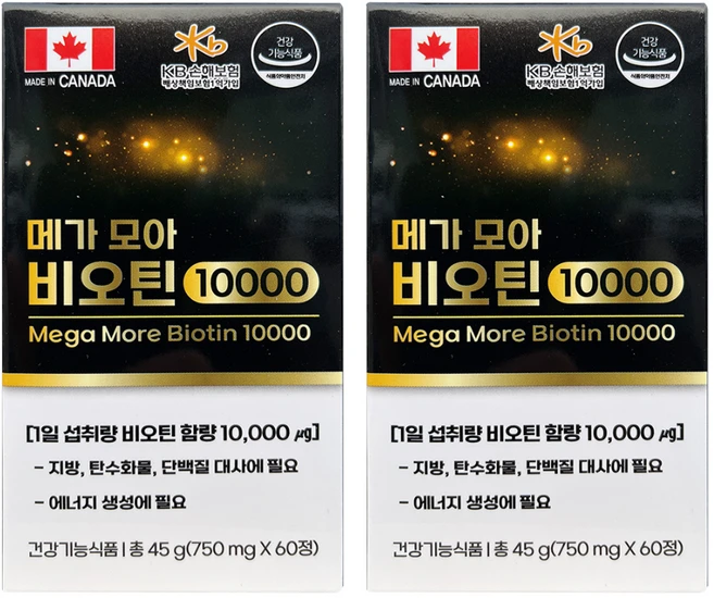 메가모아 비오틴 10000, 2개, 60정 - 쿠팡