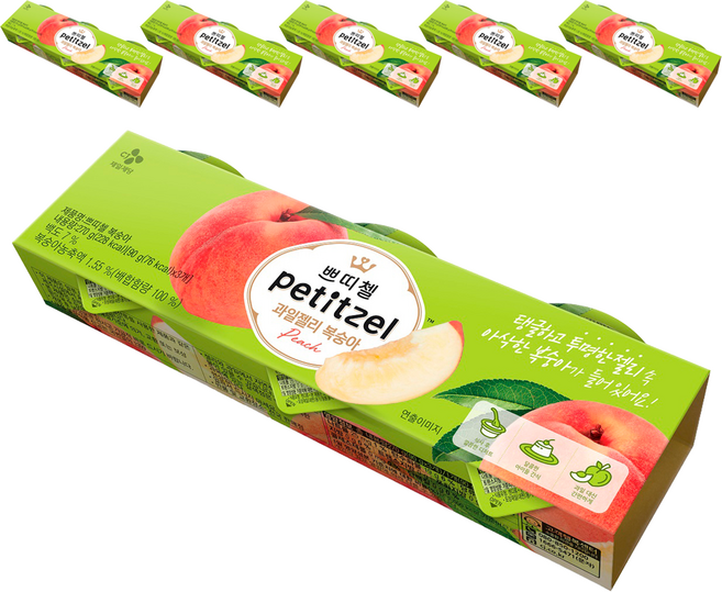 쁘띠첼 과일젤리 복숭아, 90g, 18개