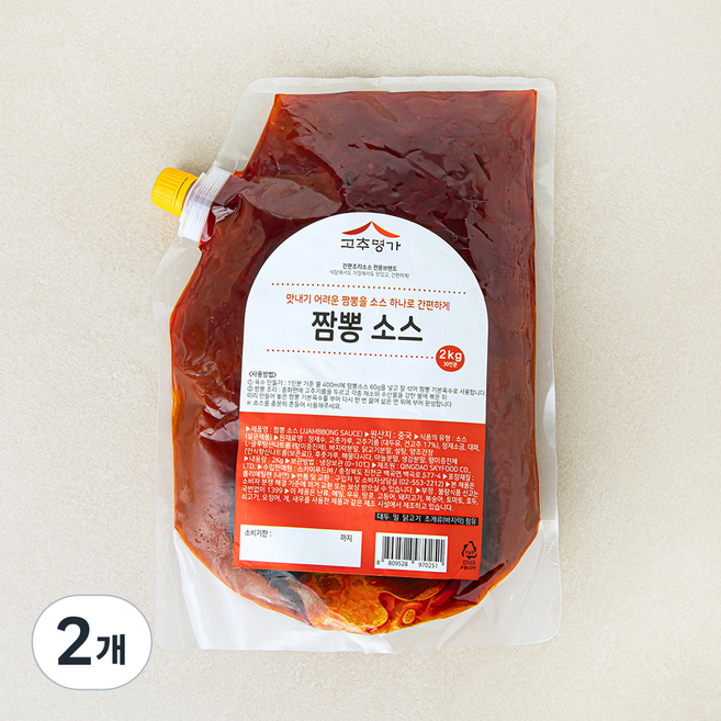 고추명가 짬뽕소스, 2kg, 2개