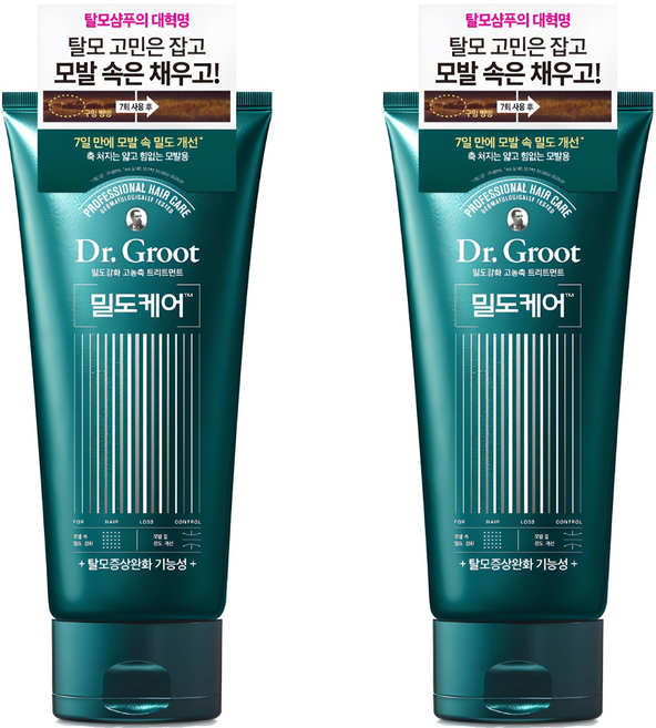 닥터그루트 밀도케어 밀도강화 고농축 트리트먼트 바질 & 네롤리, 300ml, 2개