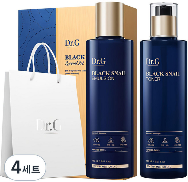 닥터지 블랙 스네일 토너 150ml + 에멀전 150ml 스페셜 2종 세트, 4세트