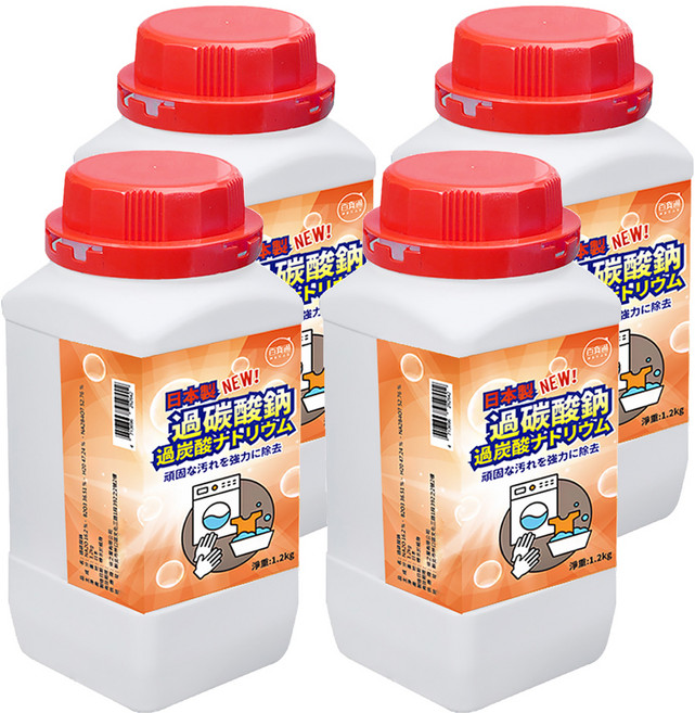 百貨通 過碳酸鈉去污粉 日本製, 4罐, 1.2kg