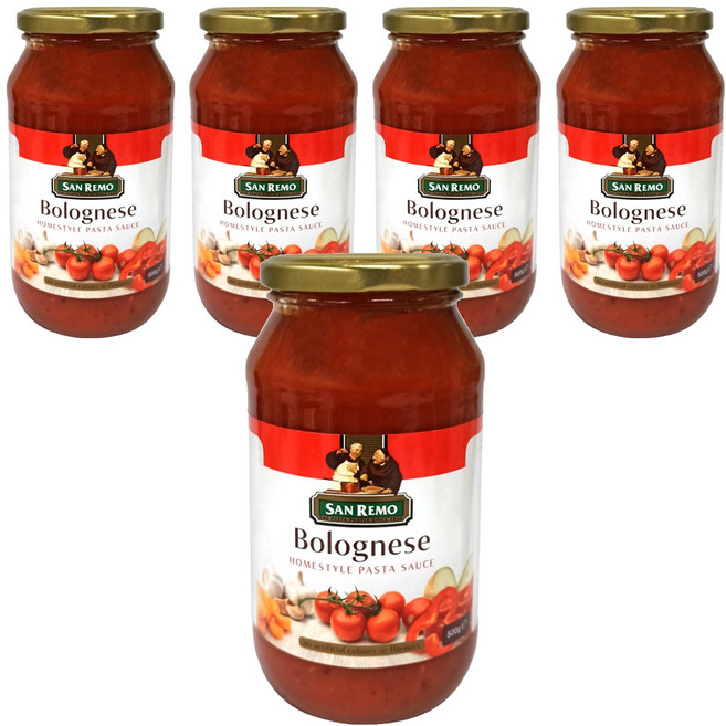 SAN REMO 頂級麵醬 蕃茄起司, 500g, 5罐
