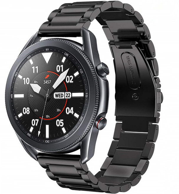 아이엠듀 갤럭시워치 호환 메탈 쥬빌레 기본형 스트랩, 무광블랙, 1개