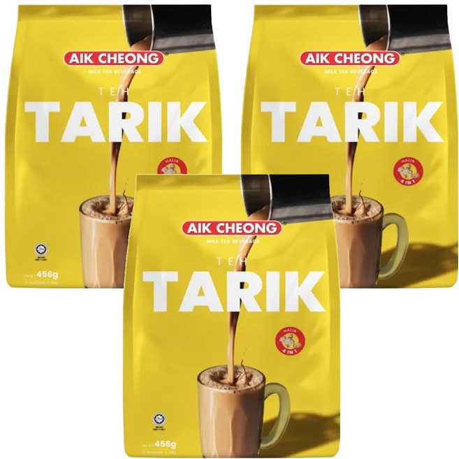 AIK CHEONG 益昌 南洋拉茶風味香滑奶茶 四合一 薑風味, 38g, 12包, 3袋