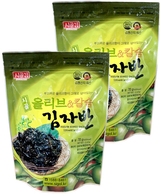 시골 올리브&칼슘 김자반, 70g, 2개