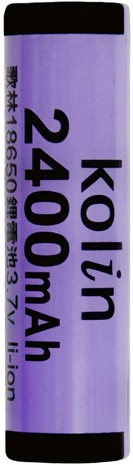 Kolin 歌林 鋰電池2400毫安 平頭 KB-DLB07 68 x 18mm, 1個, 1入