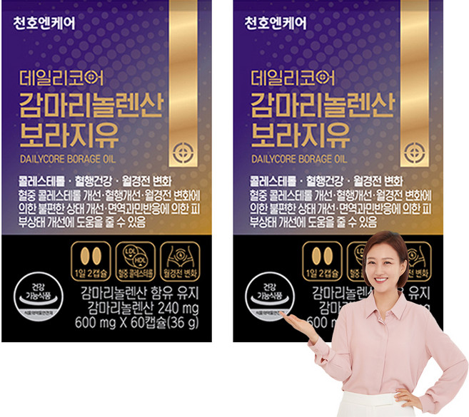 데일리코어 감마리놀렌산 보라지유, 60정, 2개