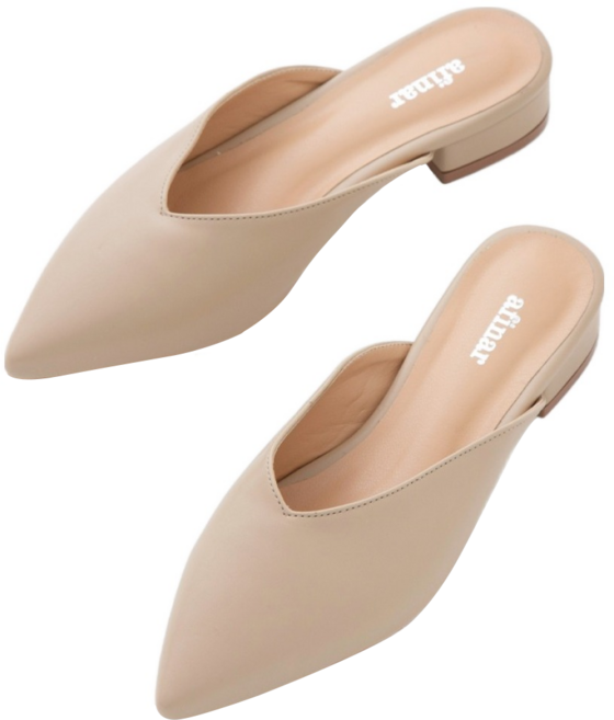 afinar V型穆勒鞋, 淺褐色的, 230