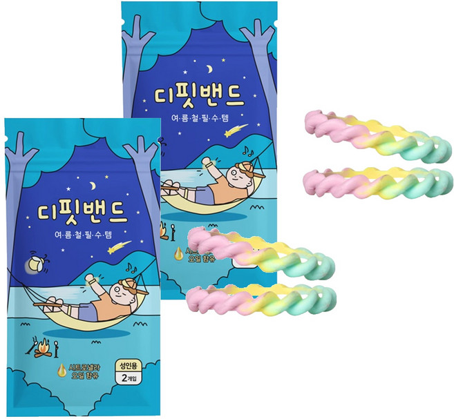 디핏밴드 국내제조 썸머밴드 파스텔 L 사이즈 2p, 2개