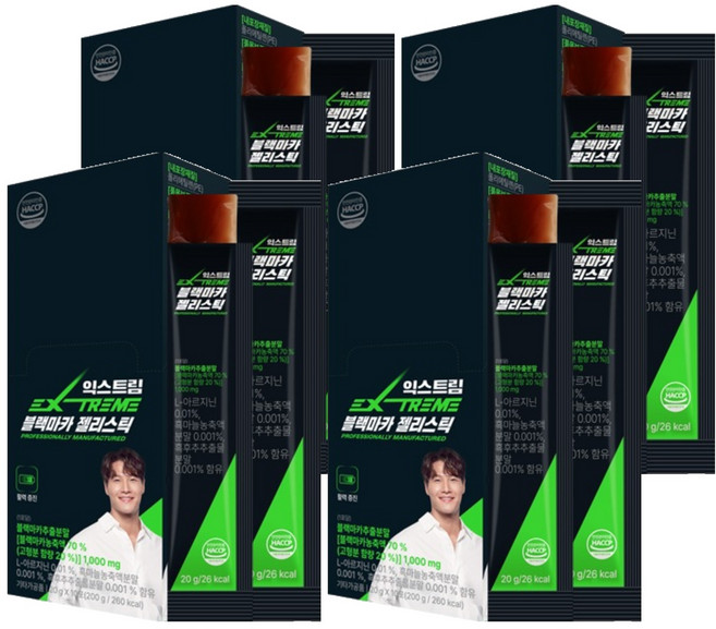 익스트림 블랙마카 젤리스틱 10p, 4개, 200g