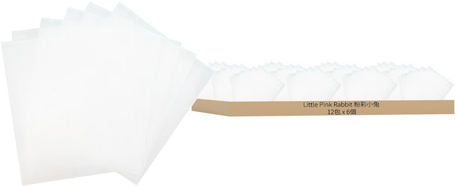 Little Pink Rabbit 粉彩小兔 立體藥材袋 A39004 6個 12包, 1袋
