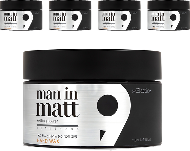 엘라스틴 맨인매트 하드 헤어왁스, 80g, 5개