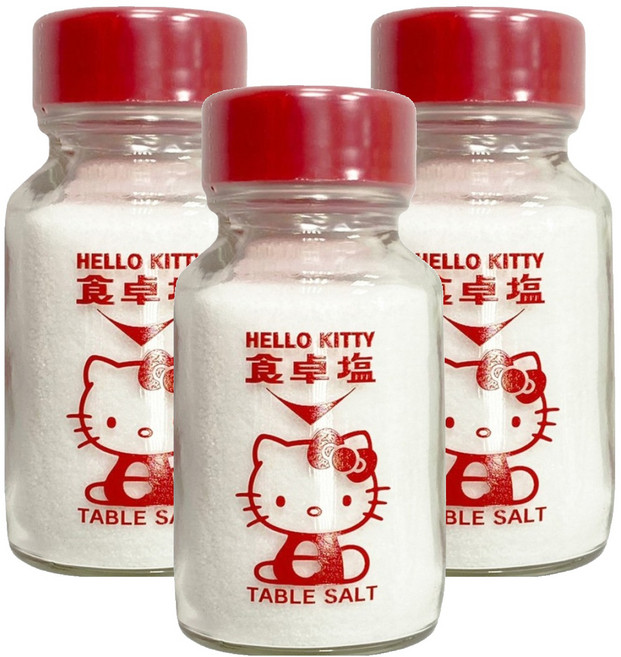 Hello Kitty 凱蒂貓 食卓鹽, 100g, 3罐