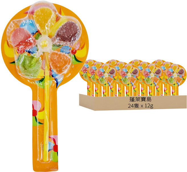 Coupang 大風車造型水果風味軟糖, 12g, 24支