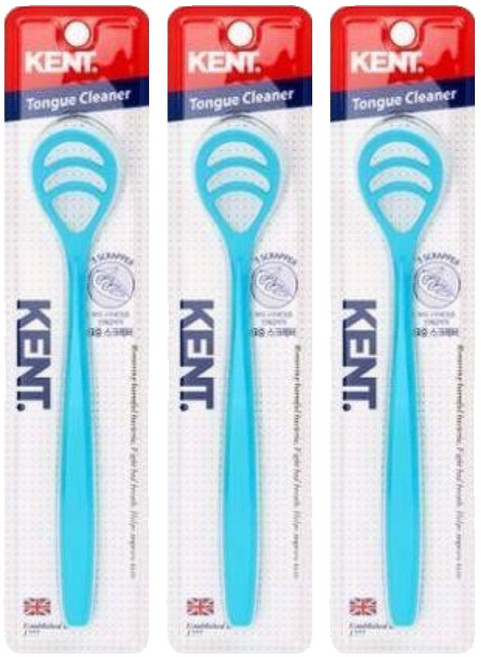 켄트 혀 클리너 블루, 3개