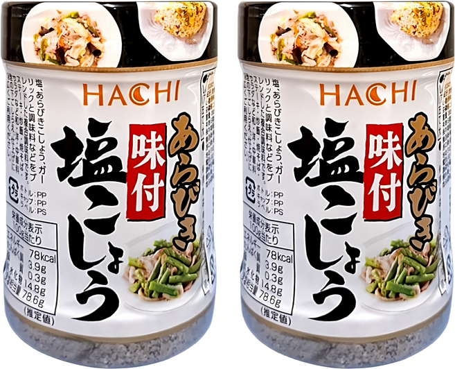 HACHI 哈奇味付胡椒鹽 粗粒, 200g, 2罐