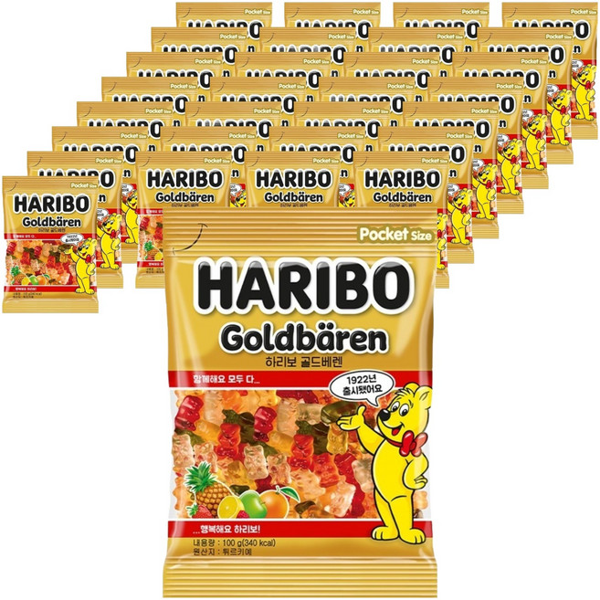 하리보 골드베렌 젤리, 100g, 30개