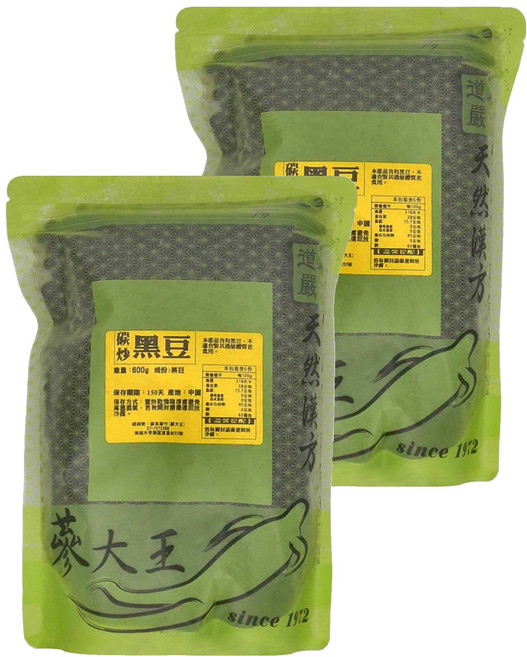 蔘大王 碳炒黑豆, 600g, 2包