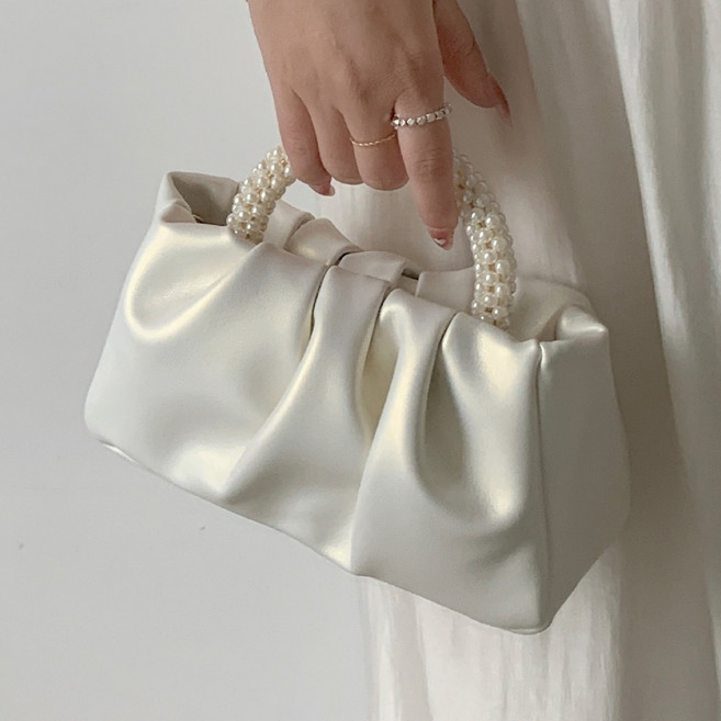 비비에모 미렌 셔링 크로스 진주 펄 토트백 11211