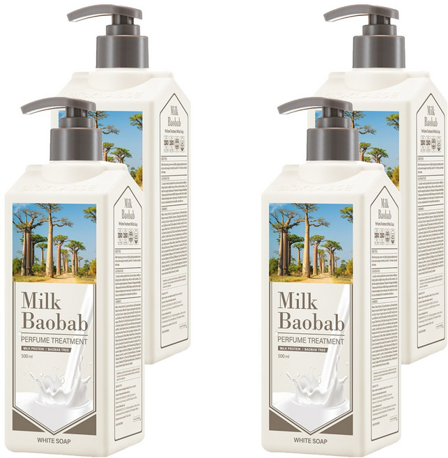 밀크바오밥 퍼퓸 화이트솝 헤어트리트먼트, 500ml, 4개