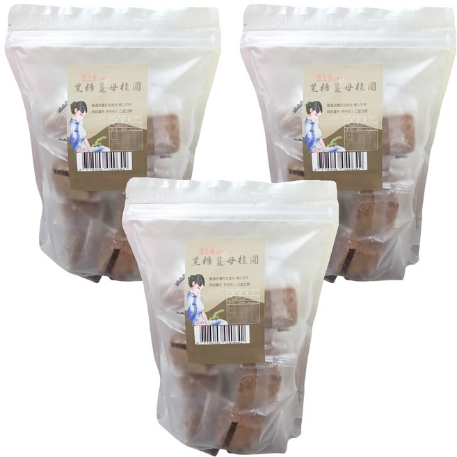 蔡薑君 益生菌黑糖薑母桂圓, 17g, 15個, 3袋